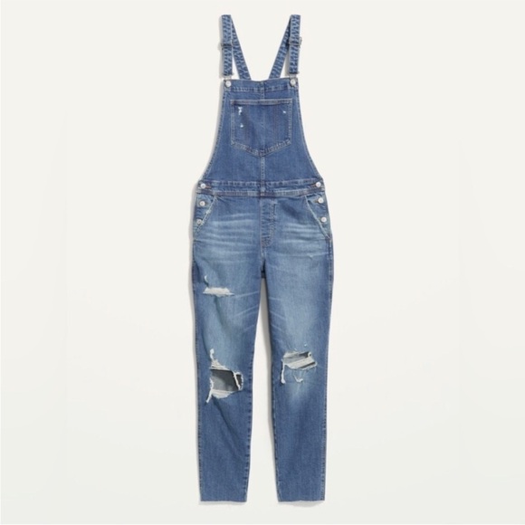 NWT! O.G. Workwear Ripped Jean Overalls for Women - Size 2 - Picture 4 of 6